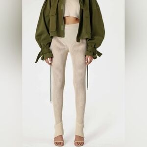 Ruve Loom Crotchet Pants Beige Size XS